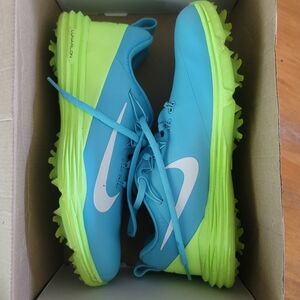 Nike Lunar Command 2 women's Golf cleat size 8 Blue and Lime Green